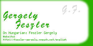 gergely feszler business card